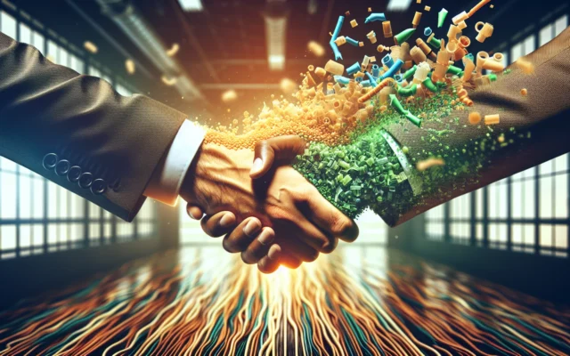 Bioplastic PHA pellets representing Danimer Scientific Teknor Apex acquisition