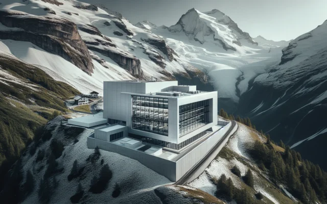Modern biopolymer production facility in Swiss Alps by Sulzer