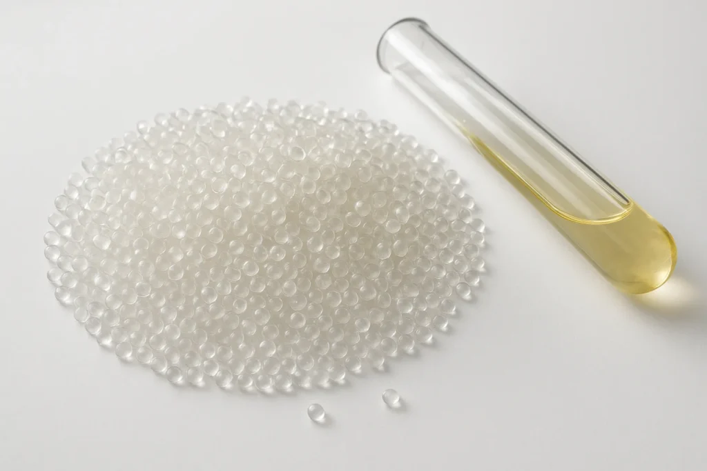 Closed-loop recyclable bioplastic granules